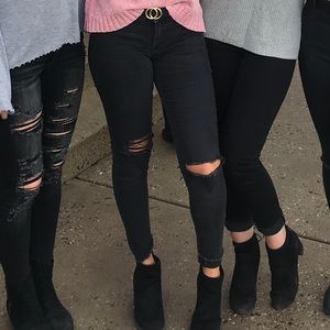 Mid rise rockstar jeans